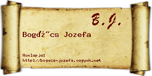 Bogács Jozefa névjegykártya